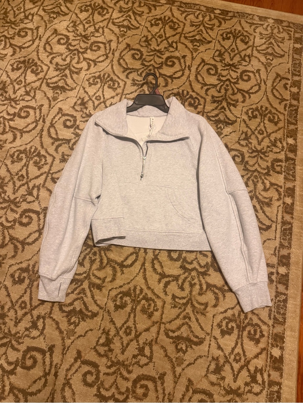 lululemon Light Gray Sweatshirt scuba oversized funnel-neck M/L